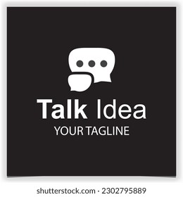 talk and chat logo design premium elegant template vector eps 10