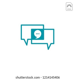 talk, chat, speak, logo template vector illustration