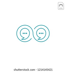 talk, chat, speak, logo template vector illustration