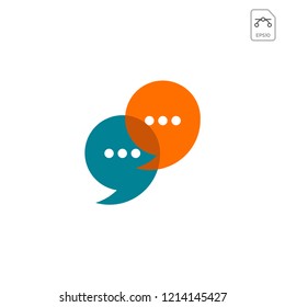 talk, chat, speak, logo template vector illustration