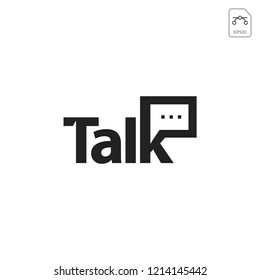 talk, chat, speak, logo template vector illustration