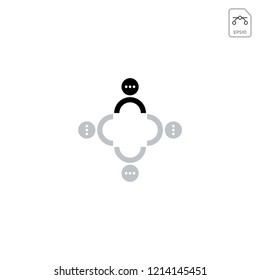 talk, chat, speak, logo template vector illustration