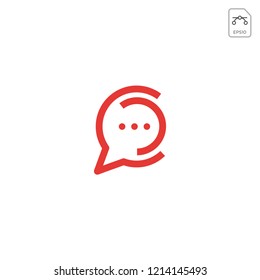 talk, chat, speak, logo template vector illustration
