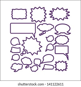 talk, chat, speech, ideas icons, signs set, vector