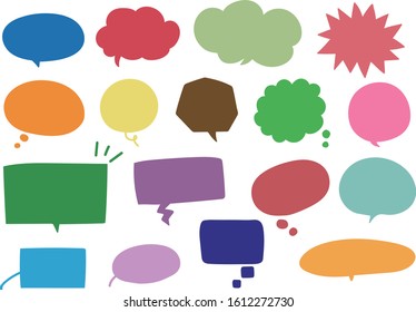 talk chat think text design vector set