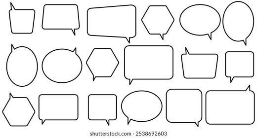 Talk, cloud bubbles vector icon illustration eps 10. Speak bubble text, cartoon chatting box, message box.