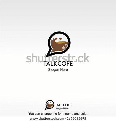 Talk Cofe Logo Template Design Vector