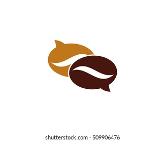 Talk Coffee Logo Design Template