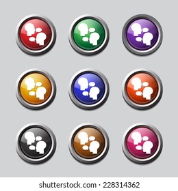 Talk Colorful Vector Icon Design