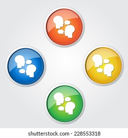 Talk Colorful Vector Icon Design