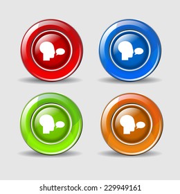 Talk Colorful Vector Icon Design