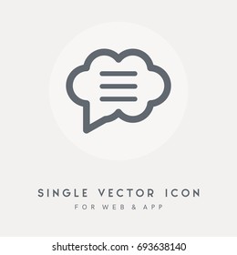 Talk, communication, chat, dialog, speech and communicate vector icon. Use for web design and app. Pictograph single graphic object.