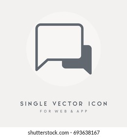 Talk, communication, chat, dialog, speech and communicate vector icon. Use for web design and app. Pictograph single graphic object.