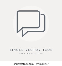 Talk, communication, chat, dialog, speech and communicate vector icon. Use for web design and app. Pictograph single graphic object.