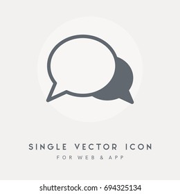 Talk, communication, Chat, message, dialog and speech vector icon. Use foe web design and app. Single vector pictograph graphic.