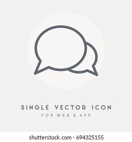 Talk, communication, Chat, message, dialog and speech vector icon. Use foe web design and app. Single vector pictograph graphic.
