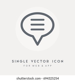 Talk, communication, Chat, message, dialog and speech vector icon. Use foe web design and app. Single vector pictograph graphic.