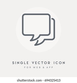 Talk, communication, Chat, message, dialog and speech vector icon. Use foe web design and app. Single vector pictograph graphic.