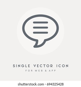 Talk, communication, Chat, message, dialog and speech vector icon. Use foe web design and app. Single vector pictograph graphic.