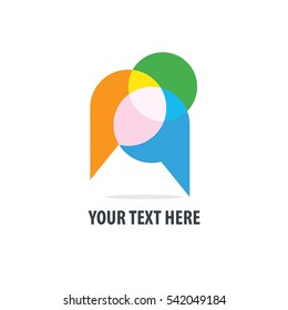 Talk or Communication Design Logo