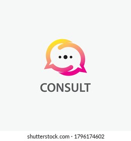 Talk Consult logo design, business logo template design concept vector