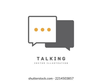 Talk conversation icon communication vector illustration