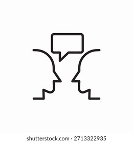 Vector de signo de icono de conversación