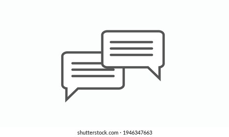 Talk or Conversation Icon. Vector isolated illustration of talking bubbles