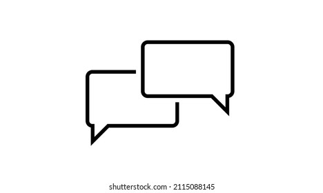 Talk or Conversation Icon. Vector isolated illustration of talking bubbles