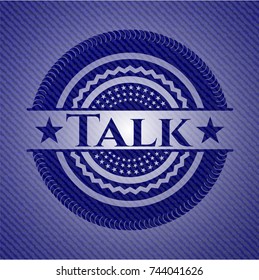 Talk with denim texture