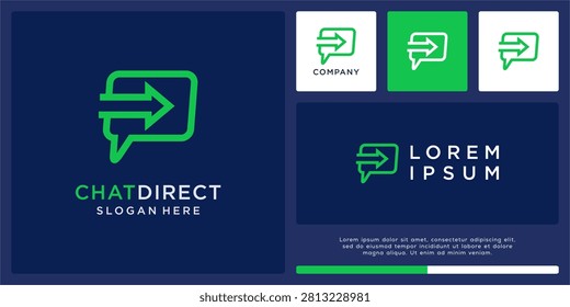 Talk direct logo design with arrow line