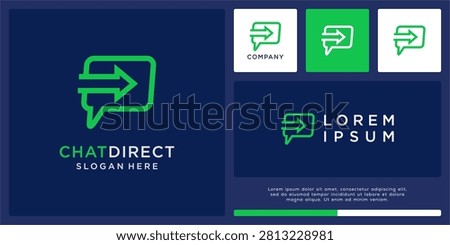 Talk direct logo design with arrow line