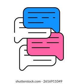 talk and discuss line icon vector. talk and discuss sign. isolated symbol illustration