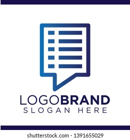 Talk Draft Message Logo vector template