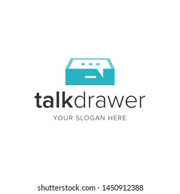 Talk Drawer Icon Logo Design