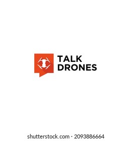 Talk Drone Simple Premium Modern Logo Vector and Stock Images