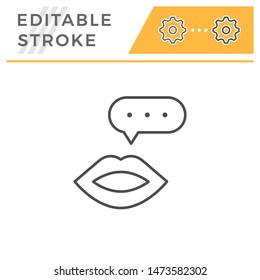 Talk editable stroke line icon