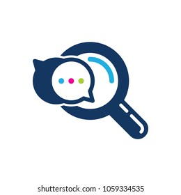 Talk Find Logo Icon Design