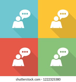 Talk Flat Icon Concept