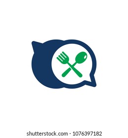 Talk Food Logo Icon Design