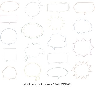 talk frame speak text colorful set 