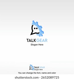 Vetor de design de modelo de logotipo de engrenagem Talk