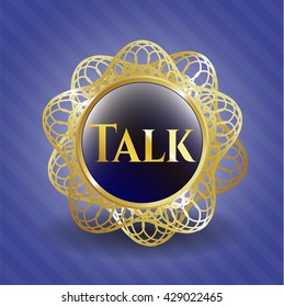 Talk gold glänzender Button