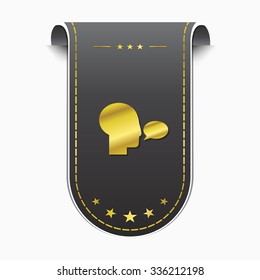 Talk golden Vector Icon Design