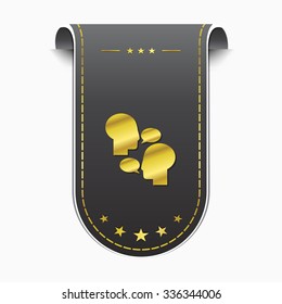 Talk golden Vector Icon Design