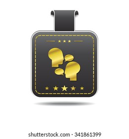 Talk golden Vector Icon Design