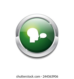 Talk Green Vector Icon Button