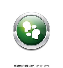 Talk Green Vector Icon Button