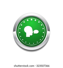 Talk Green Vector Icon Button