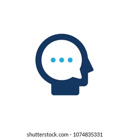 Talk Head Logo Icon Design